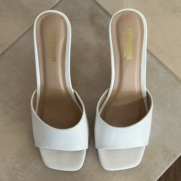 Cushionaire Evie One Band Dress Heel White 6.5M - Picture 3 of 8